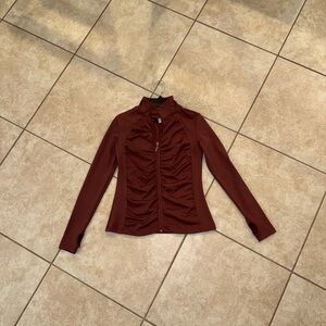 Ebb & Flow Vintage OG Rust Red Zipper Athletic Jacket
